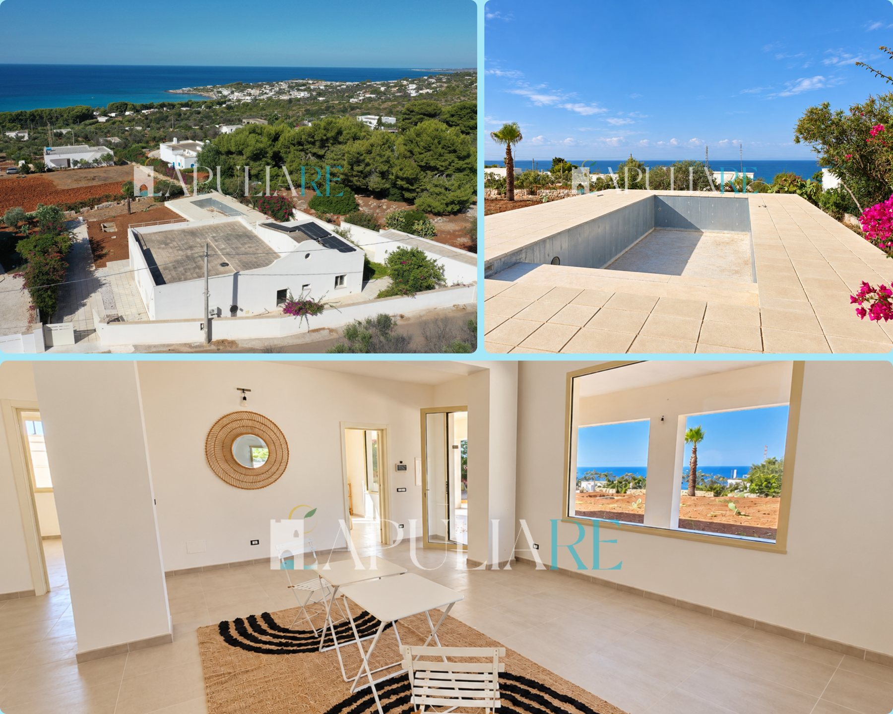 Luxury sea-view villa with pool near Leuca