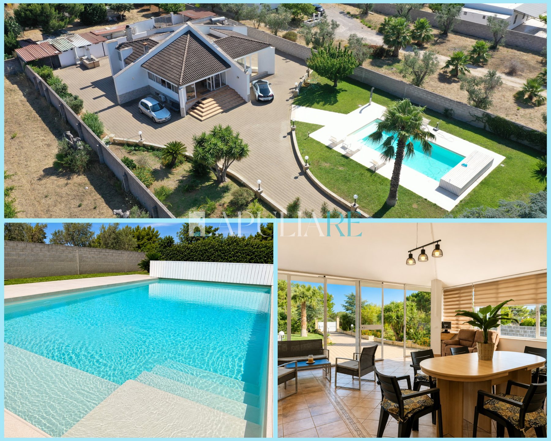 Renovated villa with pool and park in Parabita