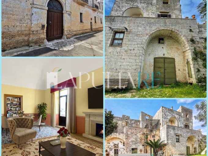 TPD131 -SALENTO – APULIA – HISTORICAL NOBLE PALACE/MASSERIA OF 1000 SQM WITH PRECIOUS VAULTS AND MOSAICS.