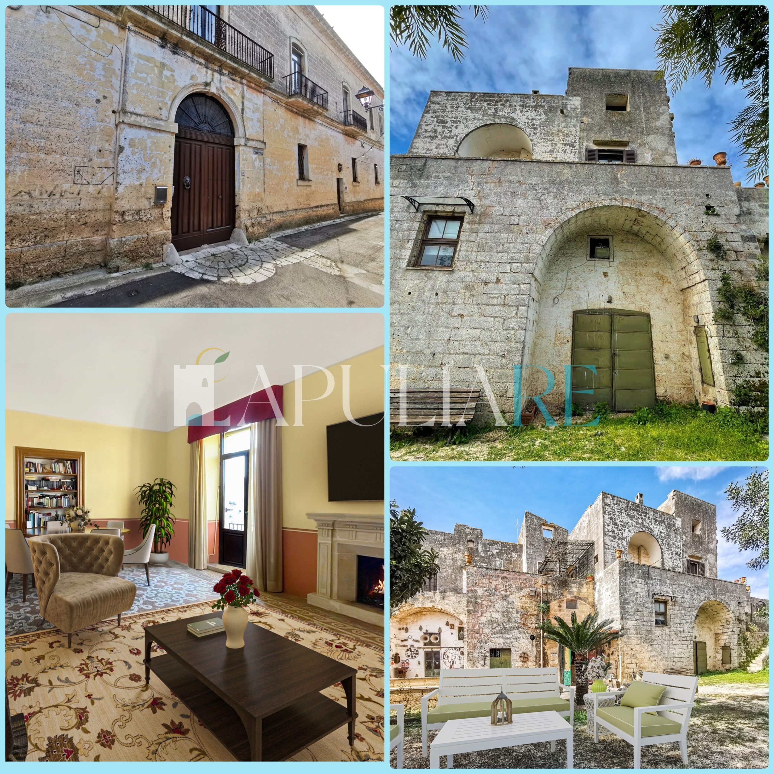TPD131 -SALENTO – APULIA – HISTORICAL NOBLE PALACE/MASSERIA OF 1000 SQM WITH PRECIOUS VAULTS AND MOSAICS.